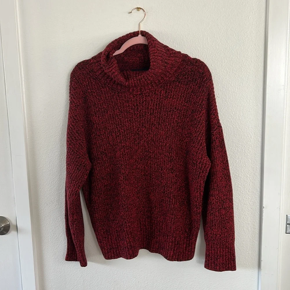 Sanctuary Red Marbled Roll Neck Sweater, RTR